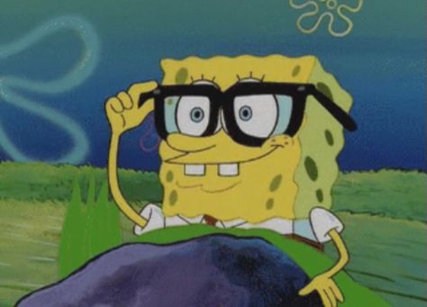 My man a nerd lol Spongebob With Glasses, Bedroom Anime, Spongebob Faces, Spiderman Miles Morales, Chill Wallpaper, Spiderman Miles, Jane Watson, Mary Jane Watson, Gwen Stacy