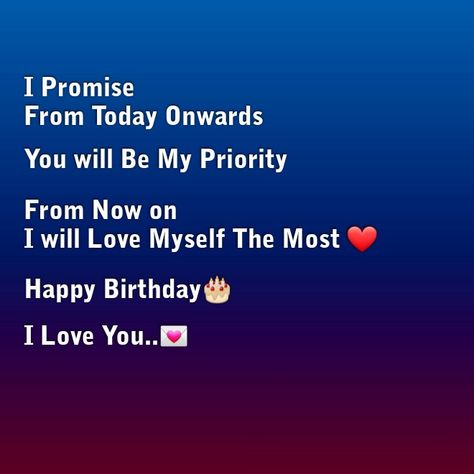 Happy Birthday Sunshine Happy Birthday to Me & Myself I Promise From Today Onwards You will Be My Priority From Now on I will Love Myself The Most ❤ Once Again Happy Birthday Cutiepie May You Shine Like The Star That You Really Are. I Love You..💌 Happy Birthday Sunshine, Happy Birthday My Love, Happy Birthday To Me, Love Myself, Happy Today, Cosmetics Bag, I Promise, You Really, I Love You