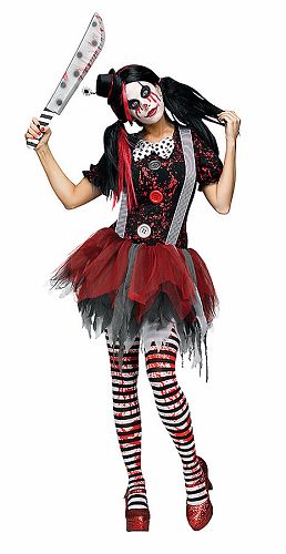 The Spooky Vegan: Spirit Halloween 2016 Costumes I Would Actually Wear Maquillage Halloween Clown, Scary Clown Costume, Clown Costume Women, Clown Halloween Costumes, Clown Halloween, Horror Costume, Plus Size Costume, Scary Halloween Costume, Halloween Clown