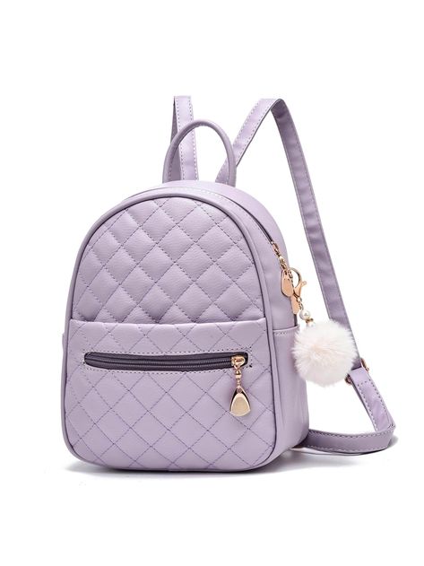 ☆ FABRIC&SIZE: Cute mini backpack is made of soft vegan PU leather with polyester lining and lovely pompom ball decor, fashion backpack purse for women teenage girls. It measures 25cm/9.84inch(L) x 12cm/4.72inch(W) x 20cm/7.87inch(H). ☆ STRUCTURE: Small purses with zip main compartment, interior contain 2 open pockets, 1 wall zip pocket. Exterior has 1 front easy access zip pocket, 1 back of the backpack has an anti-theft zip pocket,enough for your daily use. ☆ GIRLS SWEET CHOICE: Backpack purse is both for girls and women, used for daily shopping, day trips and short travel. It can hold your wallets, keys, cell phones, makeup and other small accessories and stuffs.but it cannot fit for iPad and laptop.Mini Backpack for Women Small Size Teen Girls Backpacks Purses Leather Shoulder Bag Scho Girls Backpacks, Small Leather Backpack, Cute Mini Backpacks, Mini Backpack Purse, Aesthetic Bags, Leather Backpack Purse, Backpack Style, Colorful Backpacks, Backpack For Women