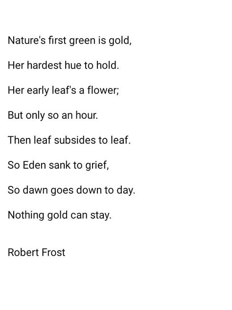 Natures First Green Is Gold Poem, Nature's First Green Is Gold, Leaf Poem, Gold Quotes, Genius Hour, Nothing Gold Can Stay, Robert Frost, Virginia Woolf, Overcoming Fear