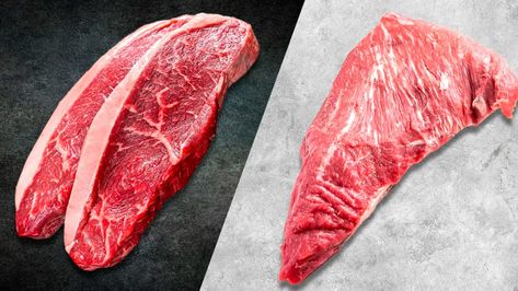 Sirloin Vs. Tri-Tip Steak: The Pros And Cons You Need To Know - Tasting Table Sirloin Tri Tip Steak Recipes, Tip Steak Recipes, Tri Tip Steak Recipes, Tri Tip Steak, Cap Steak, Sirloin Tip Steak, Sirloin Tips, Top Sirloin Steak, T Bone Steak