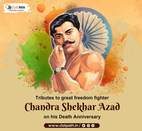 My humble tribute to the most fearless revolutionary freedom fighter Chandra shekhar Azad on his martyrdom day.🙏🇮🇳💐 @clatpath . . . . . . #ChandrashekharAzad #ClatPath #CLAT2022 #CLAT2023 #BestClatInstitute Chandra Shekhar Azad Wallpaper, Chandra Sekhar Azad, Chandra Shekhar Azad, Chandrashekhar Azad, Photoshoot Ideas Aesthetic, Freedom Fighters Of India, Chandra Shekhar, Wedding Photoshoot Ideas, Indian Freedom Fighters