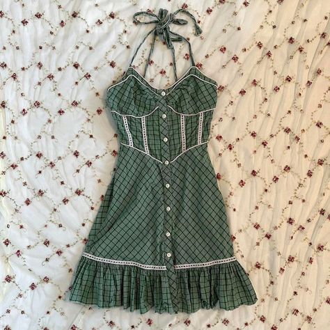 from bratfairy on depop ⭐️ #coquette #coquettefashion #fashion #style #inspiration #outfits #fairy Girly Grunge, Fashion Style Inspiration, Cottagecore Style, Babydoll Style, Prairie Dress, Babydoll Dress, Empire Waist, Gingham, Baby Dolls