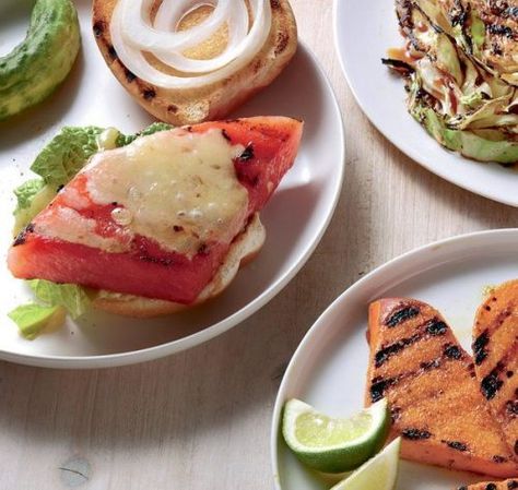 Watermelon is just perfect this time of year - but that doesn't mean you can't get creative with it! Here are five watermelon recipes to shake things up. Cucumber Watermelon Salad, Watermelon Hacks, New York Times Cooking, Grilled Watermelon, Nyt Cooking, Watermelon Recipes, Backyard Barbecue, Recipe Roundup, Cheese Recipes