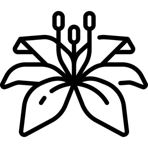 Flowers Icon, Lily Icon, Red Monochrome, Lily Flowers, Character Flat, Icon Download, Animated Icons, Lily Flower, More Icon