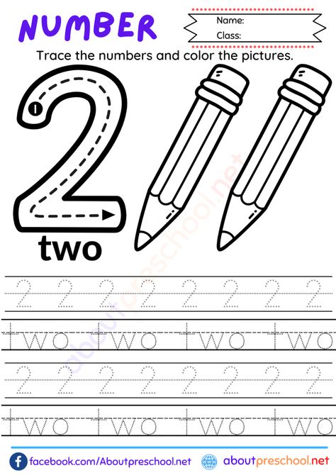 Number 2 Worksheet for Preschool Number 2 Worksheet, Numbers Tracing, Worksheet For Preschool, Number Worksheet, Preschool Number Worksheets, Learn Numbers, 4 Number, Numbers Preschool, Number Worksheets