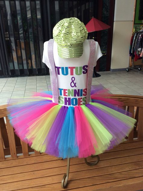 I love how this custom set came out! :)  Custom handmade Tutus & Tennis Shoes pageant tutu and shirt set Tutu And Tennis Shoes Party Ideas, Xmas Dinner, Handmade Tutu, Tennis Shoes Outfit, Handmade Shirts, Garden Party Dress, Ladies Night, Spring Fling, Party Dresses For Women