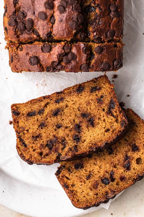 Pumpkin Bread With Almond Flour, Gluten Free Quick Bread, The Perfect Loaf, Gluten Free Pumpkin Bread, Flours Banana Bread, Pumpkin Recipes Healthy, Leftover Pumpkin, Pumpkin Chocolate Chip Bread, Sugar Free Cake