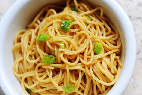 Sesame noodles. I would try cooking the sauce a bit . . . More Lee Drummond, Simple Sesame Noodles, Rice Sides, Sesame Noodles Recipe, Monthly Menu, Sesame Noodles, Pioneer Woman Recipes, Asian Noodles, Asian Foods