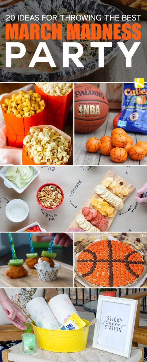 20 Ideas for Throwing the Best March Madness Party March Madness Party Ideas Food, Basketball Game Day Food, Basketball Game Snacks, March Madness Teacher Appreciation, Basketball Appetizers, March Madness Party Food, March Madness Food, March Maddness, Basketball Food