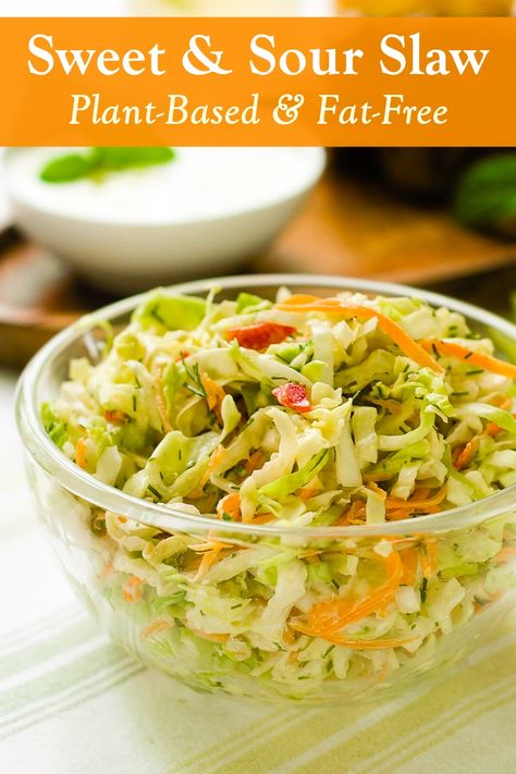 Sweet And Sour Slaw Recipe, Sweet And Sour Coleslaw Recipe, Sweet And Sour Slaw, Salads Quinoa, Creamy Vegan Pesto, Sweet Coleslaw, Vegan Pesto Pasta Salad, Vinegar Coleslaw, Lost Recipes