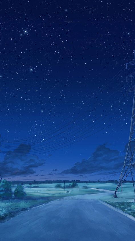 Arseniy Chebynkin Night Sky Star Blue Illustration Art Anime Android wallpaper Anime Night Sky, Starry Night Sky Wallpaper, Laptop Collage, Wallpapers Christmas, Anime Night, Christmas Lights Background, Lights Aesthetic, Futurisme Retro, Wallpaper Estetika