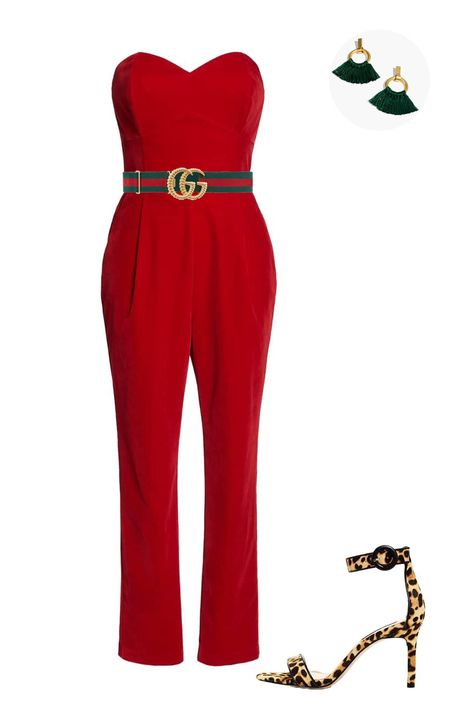 How To Wear A Power Red Jumpsuit Right Now Red Jumpsuit Outfit Night, Red Jumpsuit Outfit, Red Jumpsuits Outfit, Jumper Suit, Power Red, Red Jumper, Dream Dresses, Jumpsuit Outfit, Red Jumpsuit