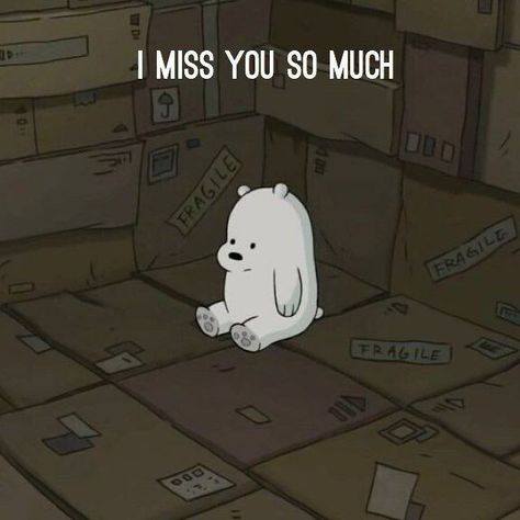 Ice Bear, We Bare Bears, Bare Bears, I Miss You, Miss You, Bears, White, Instagram