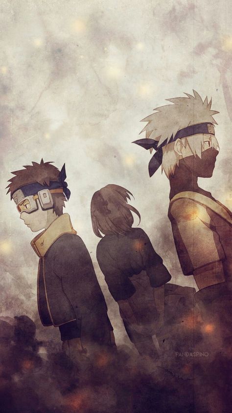 Res: 1080x1920, Kakashi, Obito y Rin Mobile Wallpaper Naruto Obito Rin, Kakashi Obito, Team Minato, Kakashi And Obito, Naruto Team 7, Naruto Wallpaper Iphone, Naruto Teams, Manga Naruto, Naruto Fan Art