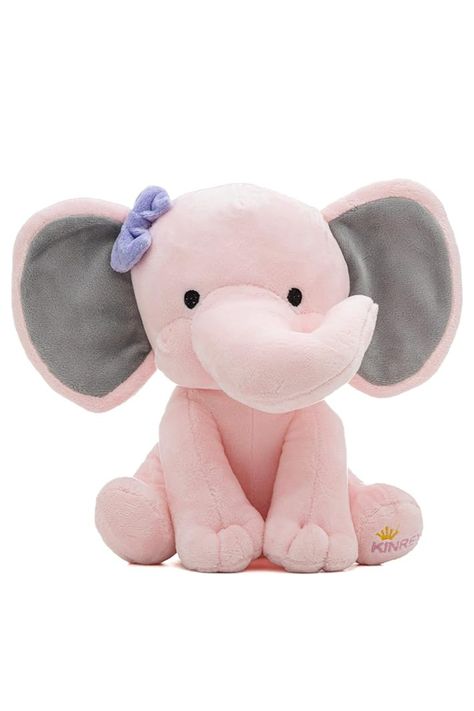 CUTE AND SOFT - This KINREX Elephant Plush Animal for kids and babies comes in a beautiful pink color and is very soft and cuddly. This stuffed elephant for baby has great high-quality materials, such as super-soft polyester fibers and plush, have extra durability. Pink Elephant Stuffed Animal, Stuffed Elephant, Elephant Stuffed Animal, Elephant Toy, Teddy Bear Toys, Smiling Faces, Animal Bag, Teddy Bear Stuffed Animal