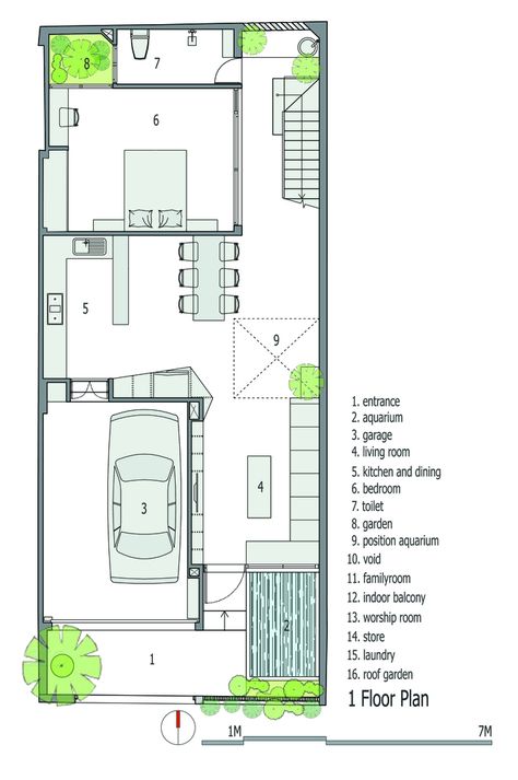 20x40 House Plans, Narrow House Plans, Luxury Plan, Indian House Plans, Narrow House, Apartment Plans, Courtyard House, Row House, House Elevation