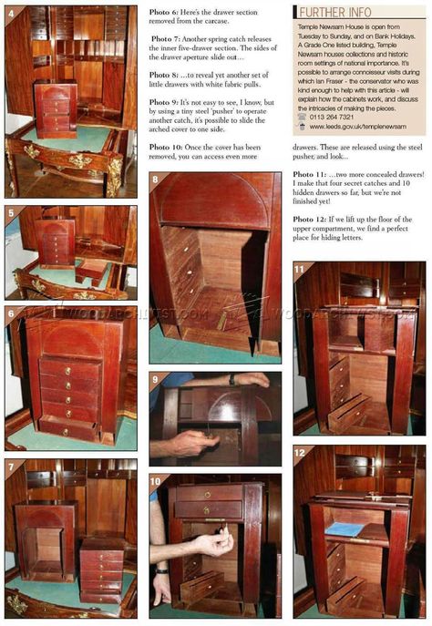 Secret Cabinets Hiding Places, Hidden Compartment Furniture, Secret Furniture, Secret Compartment Furniture, Puzzle Ideas, Hidden Doors, Secret Hiding Places, Wood Things, Secret Space