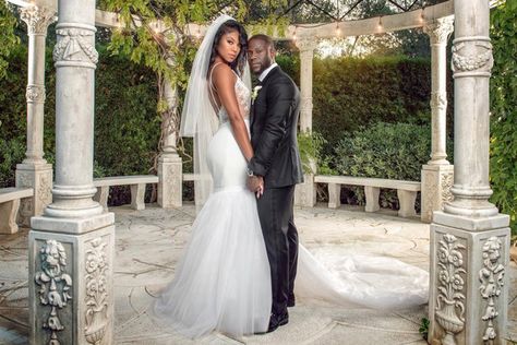 Kevin Hart Wife, Eniko Parrish, Taller Girlfriend, Celebrity Wedding Photos, Montecito California, Ciara And Russell Wilson, Ciara And Russell, Vera Wang Gowns, Kevin Hart