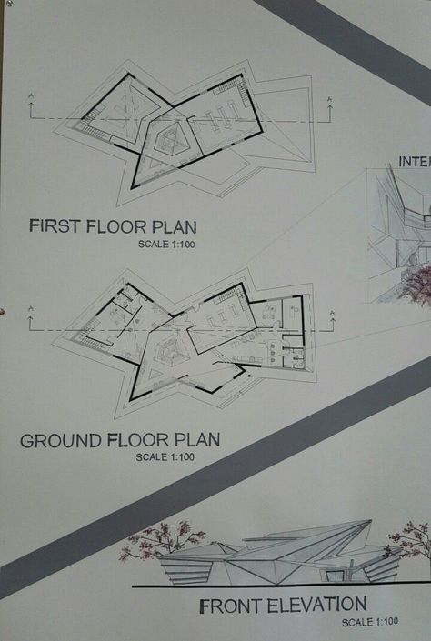 Bank Design Architecture, Service Center Design, Post Office Design, Bank Architecture, Folding Architecture, Deconstructivism, مركز ثقافي, Architecture Drawing Plan, Concept Models Architecture