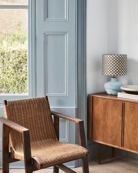 Mylands Walpole and Long Acre Paints - Interiors By Color Soothing Living Room, Blue Paint Ideas, Contemporary Sitting Room, Blue Paint Living Room, Deep Blue Paint, Neutral Interior Paint Colors, Traditional Home Offices, Room Focal Point, Dining Room Paint