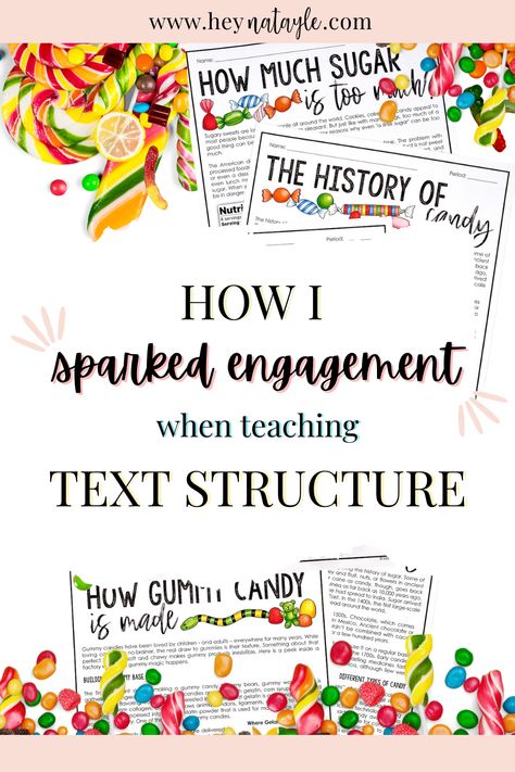 Text Structure Middle School, Teaching Text Structure 3rd Grade, Nonfiction Text Structures, Text Structure Anchor Chart 5th Grade, Teaching Text Structure, Text Structure Anchor Chart, Text Structure Activities, Text Features Activities, Teaching Informational Text