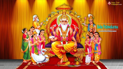 Download Latest Viswakarma Wallpaper For Desktop - Vishwakarma Hd for desktop or mobile device. Make your device cooler and more beautiful. Baba Vishwakarma, Vishwakarma God, Kali Amman, Vishwakarma Jayanti, Lord Vishwakarma, Odia Language, Om Symbol Art, Vishwakarma Puja, Ios 11 Wallpaper