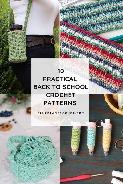 This is a compilation of back to school crochet patterns to make for when kids return to classrooms! They are great practical makes for school kids. Check out the collection of patterns on my blog. Back To School Crochet, School Crochet, Crochet School, Crochet Water Bottle Holder, Crochet Bloggers, Star Crochet, Crochet Coin Purse, Fall Crochet Patterns, Unique Backpacks