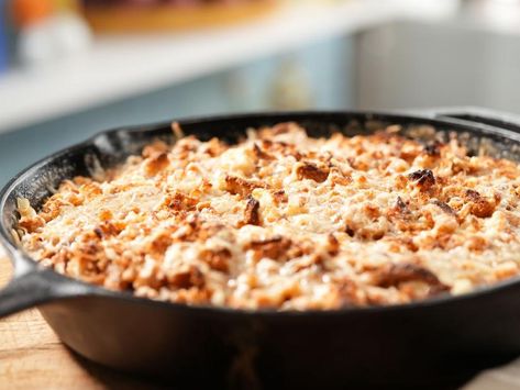 French Onion Au Gratin Potatoes, French Onion Potato Au Gratin, French Onion Soup Potato Gratin, Onion Soup Potatoes, Soup Potato, Potato Gratin Recipe, The Kitchen Food Network, Holiday Dishes, French Fried Onions