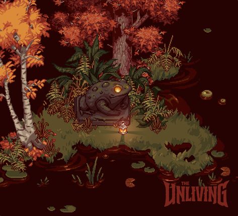 The Unliving: Unravel the Pixel Art Necromancy Game Pixel Art Game Design, Pixel Art Video Games, Video Game Environment, Pixel Art Environment, Pixel Art Isometric, Pixel Rpg Games, 2d Pixel Art, Indie Game Art, Art Games