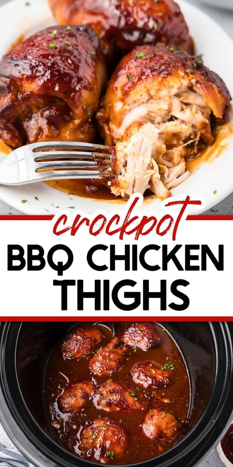 Best Crock Pot Recipes Healthy, Chicken Bbq Crockpot Recipes, Bbq Chicken In Crock Pot Recipes, Chicken Leg And Thigh Recipes Crockpot, Simple Chicken Thigh Crockpot Recipes, Easy Chicken Thigh Recipes Quick Healthy, Easy Meat Crockpot Recipes, Bbq Chicken Crockpot Healthy, Easy Barbecue Chicken Crock Pot