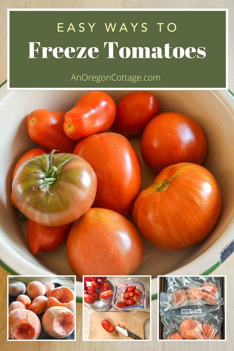 Can you freeze tomatoes? Yes - and it's super easy! Freeze them whole for using all year long in recipes, or freeze them cored for canning of sauces, or even freeze them diced for convenient recipe-ready tomatoes. Freeze Fresh Tomatoes, Freezing Fresh Corn, Weekday Recipes, Freezing Peppers, Freezing Tomatoes, Best Vegetable Recipes, Quick Pizza, Easy Weekday Meals, Roasted Tomato Sauce