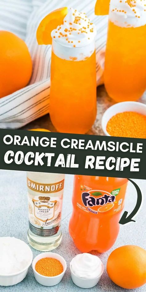 Creamsicle Drink, Fun Drinks Alcohol, Alcholic Drinks, Summer Drinks Alcohol, Cocktail Drinks Alcoholic, Orange Drinks, Mixed Drinks Alcohol, Yummy Alcoholic Drinks, Summertime Drinks