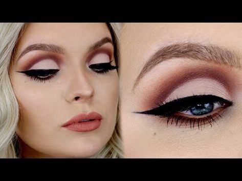 Maquillaje Cut Crease, Cut Crease Hooded Eyes, Eye Makeup Glitter, Eye Makeup For Hooded Eyes, Cut Crease Eye Makeup, Hooded Eye Makeup Tutorial, Eye Makeup Cut Crease, Eyeliner For Hooded Eyes, Cut Crease Tutorial