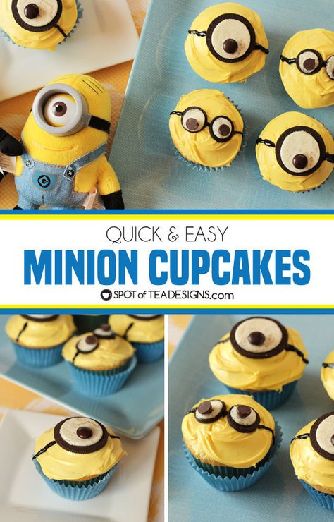 Minions Cupcakes, Pink Minion, Minion Cakes, Fete Ideas, Easy Minecraft Cake, Minion Birthday Cake, Minions Party, Minion Cupcakes, Despicable Me 3