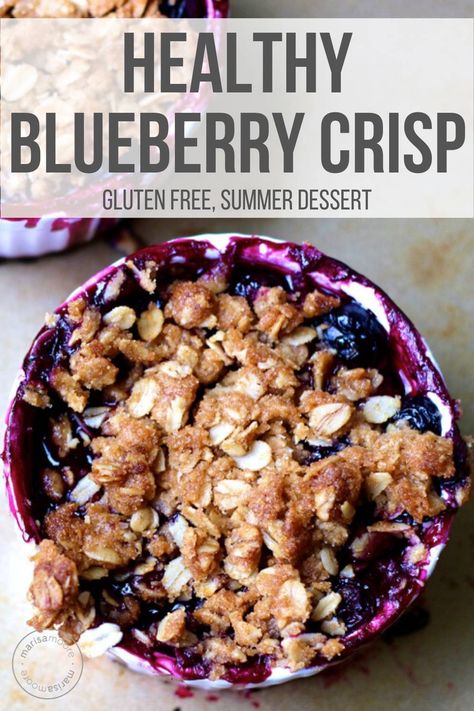 Gf Blueberry Desserts, High Protein Blueberry Crumble, Blueberry Crisp Healthy, Healthy Blueberry Cobbler, Healthy Blueberry Crumble, Work Salads, Healthy Blueberry Desserts, Pumpkin Blueberry, Healthy Blueberry Recipes