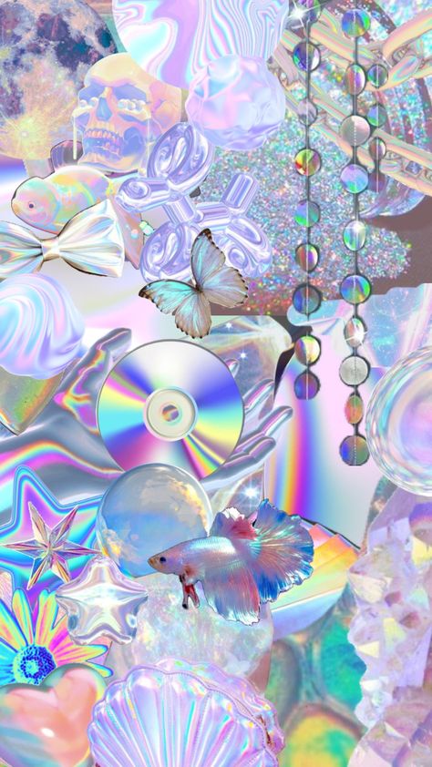 #holographic #wallpaper #aesthetic #fyp Holographic Wallpaper, Holographic Wallpapers, 90s 2000s, Y2k Aesthetic, Wallpaper Aesthetic, Wallpapers