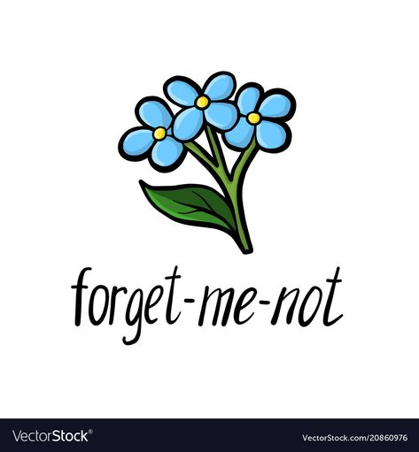 Forget Me Nots Flowers, Vector Doodle, Study Help, Hand Drawn Illustration, Mini Drawings, Rock Painting Art, Flower Doodles, Drawn Illustration, Watercolour Tutorials