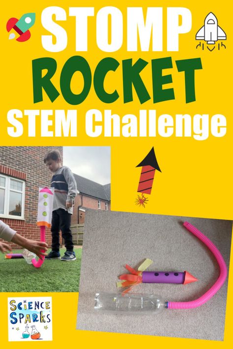 Pre K Space Activities, Diy Rockets, Cardboard Rocket, Space Week, Stomp Rocket, Stem Club, Diy Rocket, Stem Challenge, Space Activities