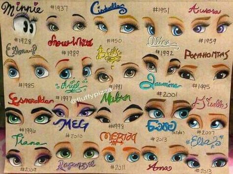 The eyes of Disney Disney Characters Eyes, Disney Princess Eyes, Princess Eyes, Eye Reference, Disney Eyes, Disney Art Style, Drawing Disney, Disney Doodles, Disney Princess Anime