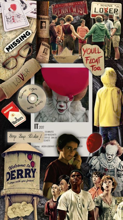 #it #pennywise Pennywise Film, جيسون ستاثام, 2017 Wallpaper, Movie Collage, It Pennywise, Horror Movies Funny, Its 2017, Scary Movie Characters, Pennywise The Dancing Clown