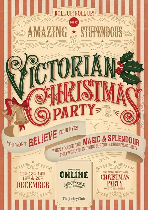 Victorian Christmas party poster. #Victorian #Christmas #Holidays #Party #Poster #Aqomi Christmas Poster Design, Merry Christmas Font, Christmas Party Poster, Christmas Fonts Free, Christmas Graphic Design, Holiday Fonts, Flyers Design, Flyer Free, Christmas Typography