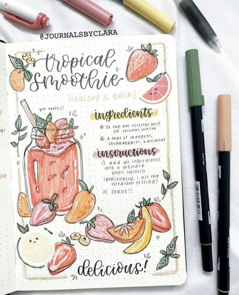 12 Bullet Journal Ideas to Inspire Your Layouts | LoveCrafts 2024 Bujo, Scrapbook Recipe Book, Homemade Recipe Books, Recipe Book Design, Bts Journal, Diy Cookbook, Cookbook Design, Homemade Cookbook, Recipe Drawing