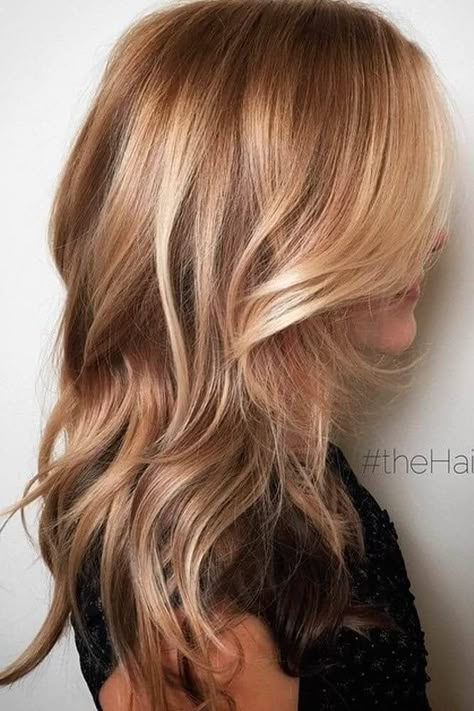 Bombshell Blonde, Hairstyles Curled, Hairstyle Long, Honey Hair Color, Copper Blonde, Blond Balayage, Balayage Blonde, Honey Blonde Hair, Strawberry Blonde Hair