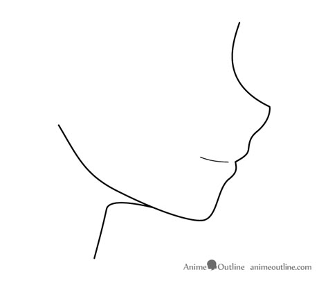 Cartoon Side Profile Reference, Side View Smile Drawing, Anime Mouth Smile, Side Smile Drawing, Anime Mouth Side View, Mouths Side View, Mouth Side View, Mouths Drawing, Anime Side View