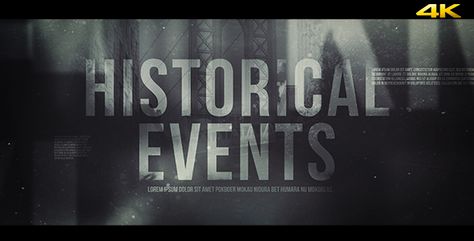 Historical Events Slideshow/Titles  • After Effects Template • See it in action ➝ https://videohive.net/item/historical-events-slideshowtitles/18443947?ref=pxcr Historical Movies, Premiere Pro Cc, Youtube Design, Motion Design Animation, Title Design, Drawing Expressions, Vintage Film, Promo Videos, After Effects Templates