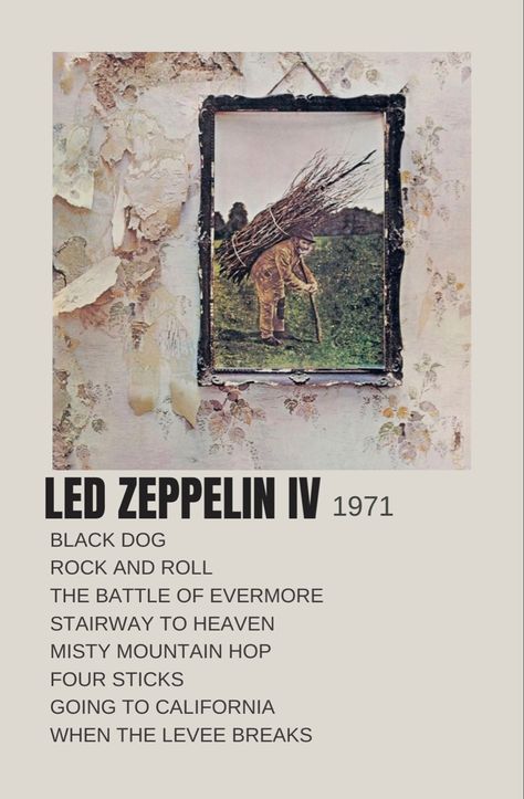 #poster Led Zeppelin Album Covers, Led Zeppelin Album, Led Zeppelin Albums, Led Zeppelin I, Led Zeppelin Poster, Led Zeppelin Iv, Minimalist Music, Rock Band Posters, Music Poster Ideas