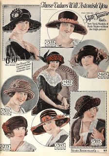 1923 hat styles 1923 Fashion, 1920s Hats, Fashion 1910, 1920s Women, Antique Hats, Period Costumes, Women's Hats, 1920s Fashion, Garters