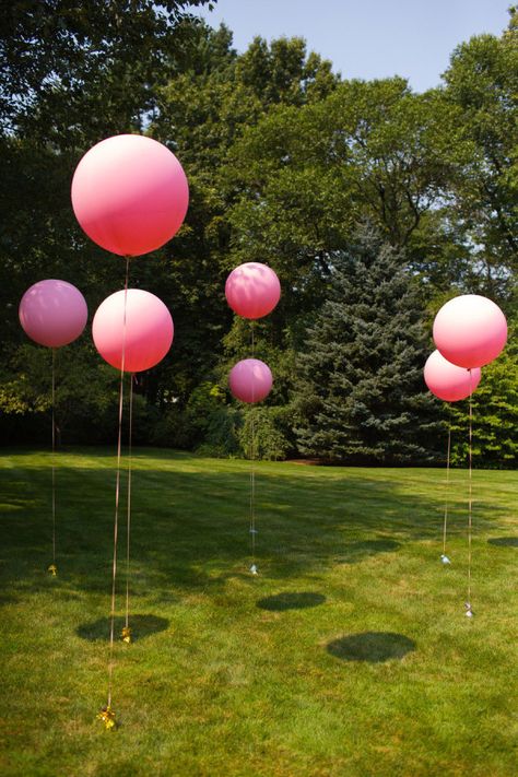 Birthday Party Yard Decor, Yard Balloon Decorations, Balloon Decorations Outdoor, Park Birthday Party Decorations, Birthday Lawn Decorations, Park Party Decorations, Terrarium Party, Pink Park, Lawn Party Decorations